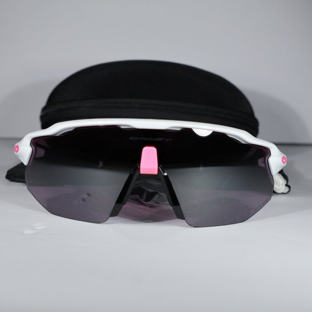 Oakley Radar EV Advancers Polished White Primz Road Black Pink Logo OO9442-0438 - Picture 2 of 14